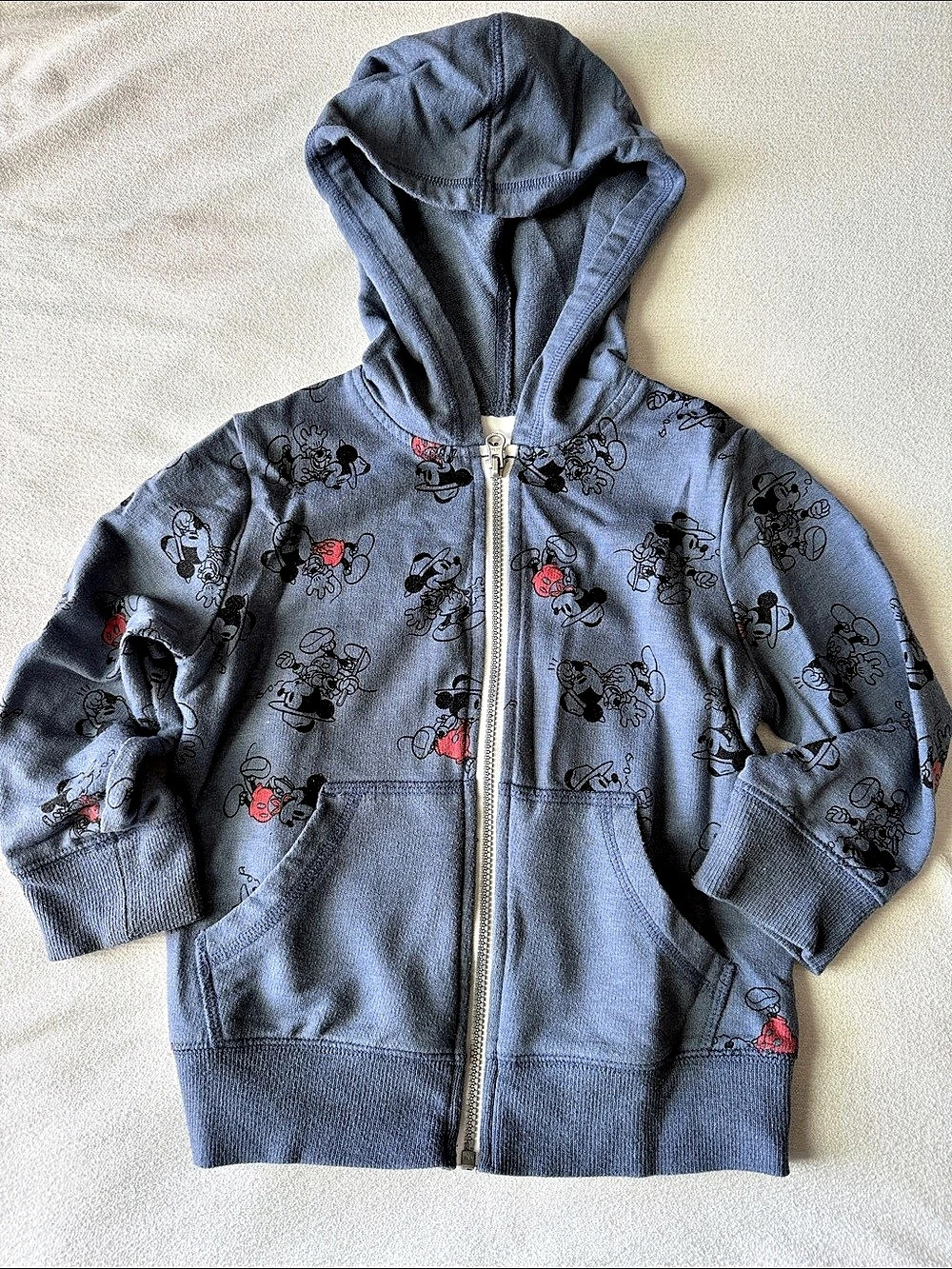 Disney Mickey Mouse Hoodie Blue Baby 3T